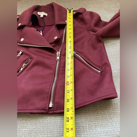 Newbury Knutson Moto Jacket in Raspberry Red size Small - Picture 12 of 13